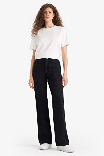 DeFacto New Season 90's Wide Leg High Waist Long Jean Trousers