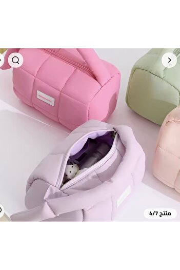 Generic Cute puffy makeup bag with handle