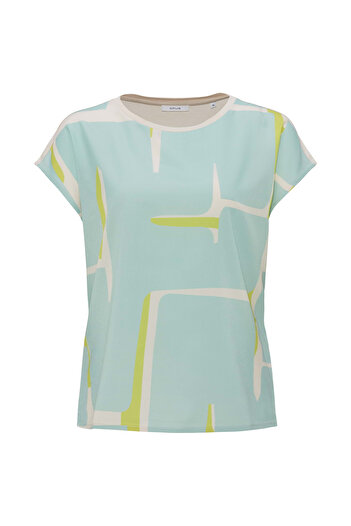 OPUS Rundhals T-Shirt für Damen in unifarben