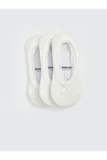 LC Waikiki Ribbon Detailed Ballerina Socks 3-Pack