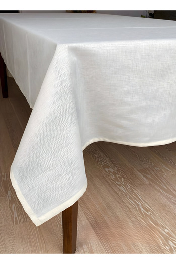 METİNEV Ecru Color Rectangular Tablecloth – Elegant and Stylish Design