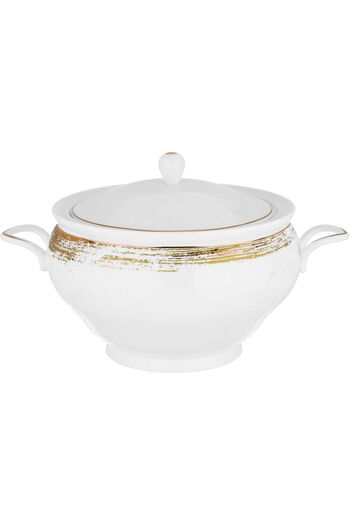 Alsaif Gallery Saif Gallery Porcelain Dinner Set, 166 Pieces, Red-White Pattern