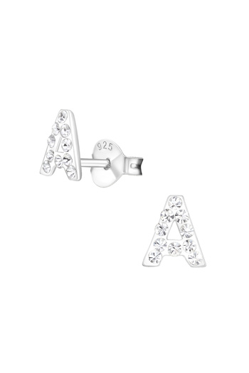 Sophia Collection Children's earrings 925 silver initial A model Sophia Collection