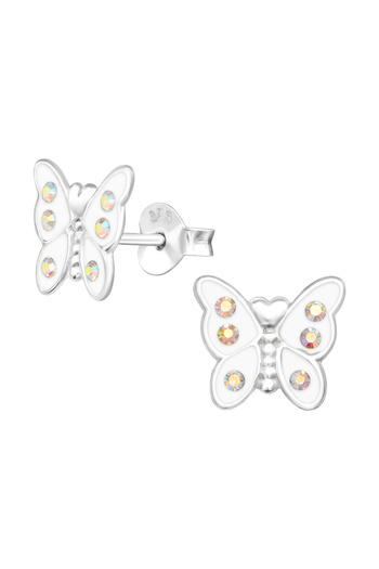 Sophia Collection Children's earrings 925 silver Butterfly model with crystals Sophia Collection