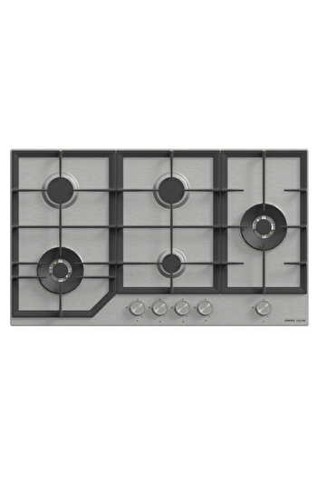 general goldin 87x52 cm Built in 5 Burner, Heavy Duty Iron Cast Support, Total Safety, Easy to Clean, Auto Burn