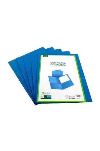 Roco 2-Pocket Report Cover A4 Paper Blue