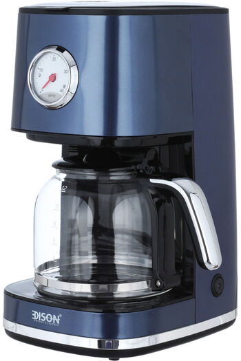 Edison Drip Coffee Maker, 900W, 1.5 Liter, Temperature Indicator, CM1415C-GS - Navy