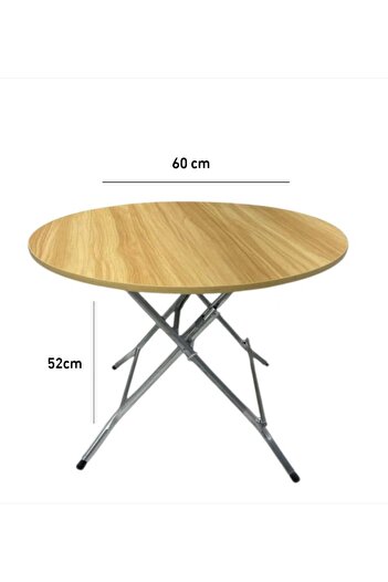 Family Ship Foldable Round Dining Table - Light Brown