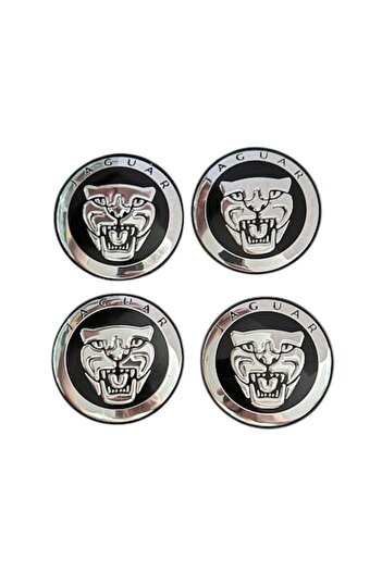 Jaguar Set 4 capace jante negre exterior: 58mm, interior: 50mm