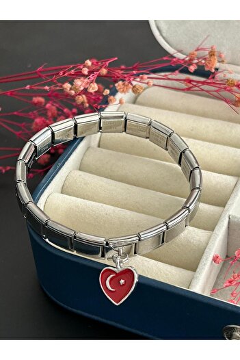 SEO JEWELRY Moon-Star Heart Charm Bracelet
