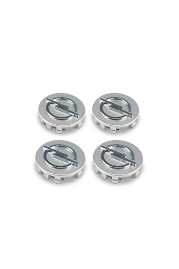 GREY Set 4 silver wheel caps 58mm for alloy rims, Opel Insignia/Astra/Vectra/Corsa