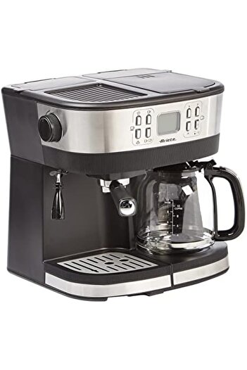 ARIETE 2 In 1 Espresso + Drip Coffee Maker Machine, with Steam Function at 20 Bar, LCD Display, 4h W