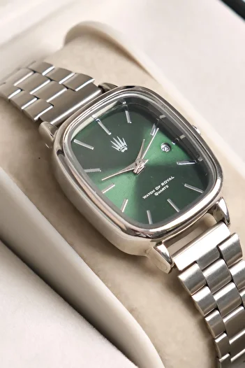WATCHOFROYAL Valenza Classic Time Silver Green Wrist Watch
