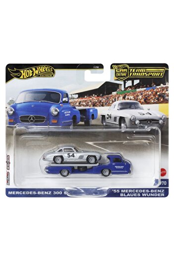 mattel Hot Wheels Mercedes-Benz 55 Μπλε Wonder Transporter Mercedes-Benz 300 Sl Κλίμακα 1:64