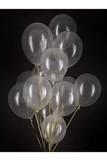 Mielibon Transparent Balloon 11 Inch Set of 50 – Latex Ball Party Birthday Wedding Decoration