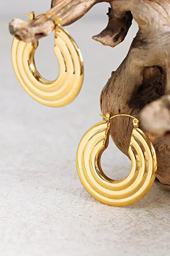 Mutenaura Stainless Steel Hoop Earrings (Pair)