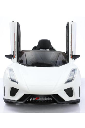 Fab N Funky Kids Battery Operated Ride-on, Seamless Entertainment, 3 Years+, 114 x 66 x 48 cm - White