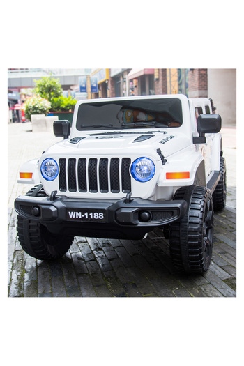 Fab N Funky Battery Operated Ride On Jeep with Light and Sound - White