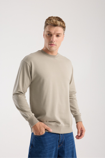 kaphone 10 Men's 0 Neck Oversize Cotton Sweatshirt