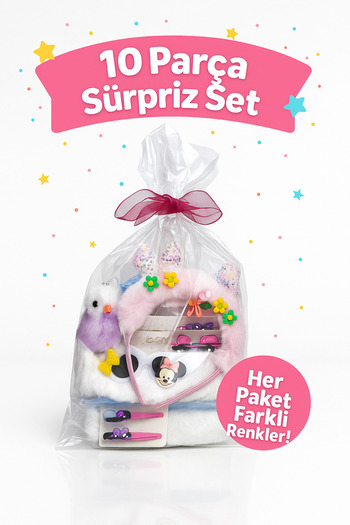 brctaki Girl's Surprise Hair Accessory & Keychain Set for School and Daily Use – 10 Pieces