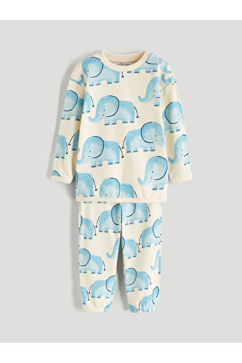 LC Waikiki Timeless Recommendations from Timeless Store |   Printed Baby Boy Sweatshirt and Sweatpants Set of 2