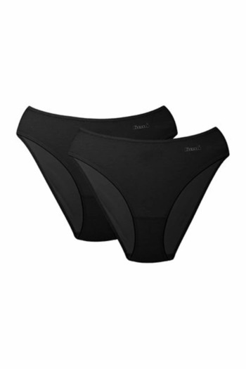 Modestia Pachet de 2 chiloți Kom Basic pentru femei - Negru - 40