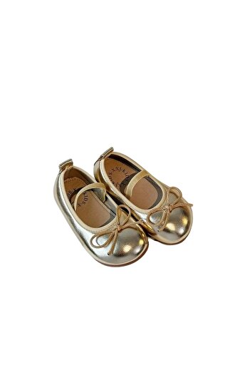 Mixbo - Girls' ballerina shoes with elastic band, foam insole, non-slip sole, size 23 EU, gold