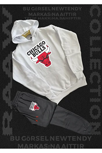Minikelya Chicago Bulls Black Hooded Sweatshirt and Sweatpants Set – Unisex Sports & Casual