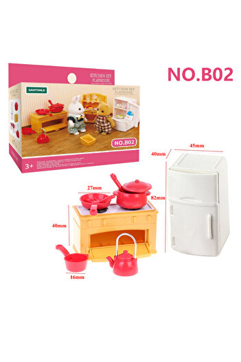 Choice4 B02 Miniature Furniture 1:12 Dollhouse Kitchen Livingroom Bedroom Set DIY Scene Doll Play Decoration