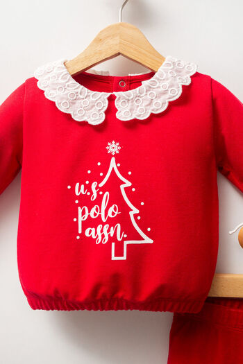 U.S. Polo Assn. U.S. Polo Assn Baby Girl Red Baby Sets