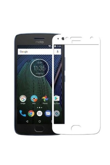 Bibilel Folie protectie Moto G5S Plus, fullscreen, rezistenta 9H, sticla securizata, Alb