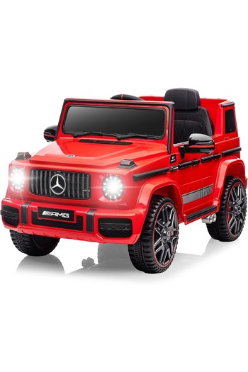 rexa FanttikRide 12V Licensed Mercedes-Benz G63 Electric Ride-On Car with Remote & Music – Red