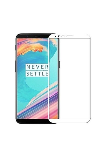 Bibilel 9H tempered glass screen protector for Oneplus 5T, white
