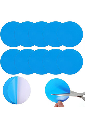 Sunshine smile Set of 10 Sunshine Smile pool repair patches, PVC, blue, 7.5 x 7.5 cm