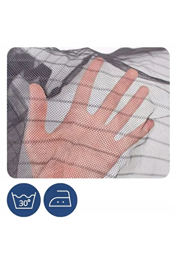 SERSIMO Anti-insect net, with magnetic closure, width 80-100cm, height 210-220cm, gray