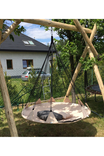 SERSIMO XXL garden swing, suspended bed type, 150cm, beige