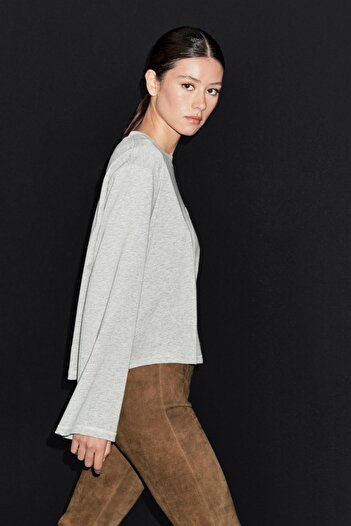 Massimo Dutti Cep detaylı oversize t-shirt