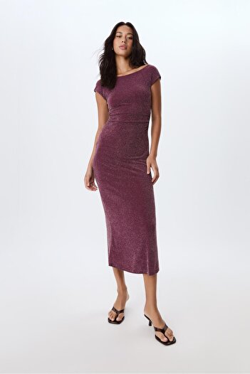 Stradivarius Open back midi dress