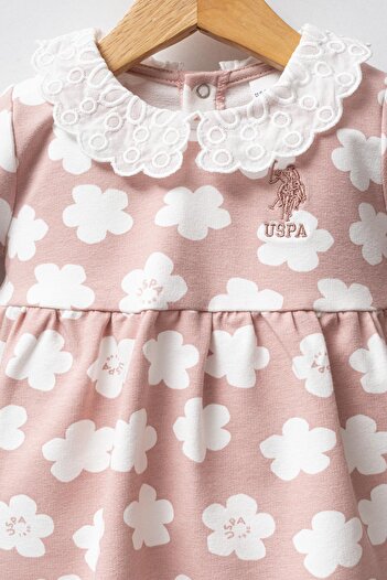 U.S. Polo Assn. U.S. Polo Assn. Kız Bebek 2 İplik Dokuma Elbise, %96 Pamuk %4 Elastan