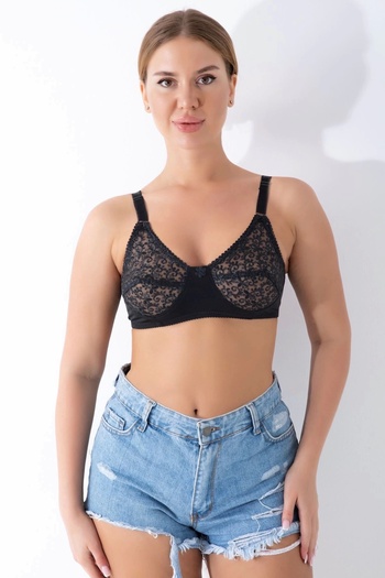 soi home Black Lace Recovery Bra - 506