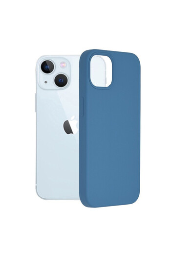 bestcase Carcasă premium din silicon pentru Apple iPhone 14, albastru deschis