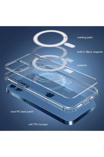 bestcase Carcasă compatibilă MagSafe pentru Apple iPhone 16 Plus, transparentă