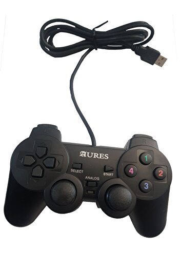 OEM Gamepad, Aures, USB 2.0, PC/Laptop, Negru