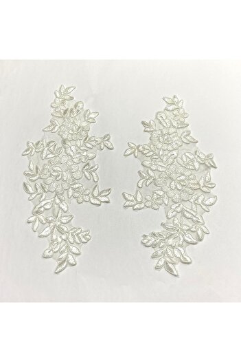 karantuhafiye Guipure Applique / 2-Piece Guipure Applique / White Color