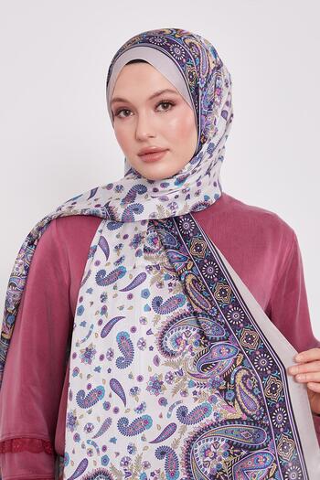 Levidor Mink Mixed Flower Indian Silk Shawl