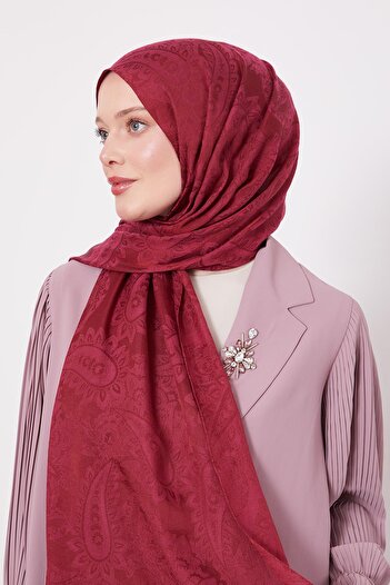 Levidor Cherry Ethnic Pattern Italian Jacquard Shawl