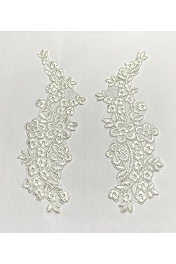 karantuhafiye Guipure Applique / 2-Piece Guipure Applique / White Color