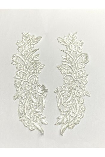 karantuhafiye Guipure Applique / 2-Piece Guipure Applique / White Color