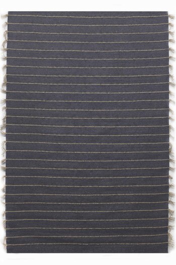 Al kaffary Carpet Orinda, 90% Cotton Blend Soft & Durable with a Striped Design, Blue