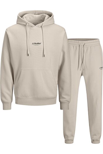 Jack & Jones Trening JACK &JONES Soho Sweat Hood Set Mp - 12288673-Moonbeam